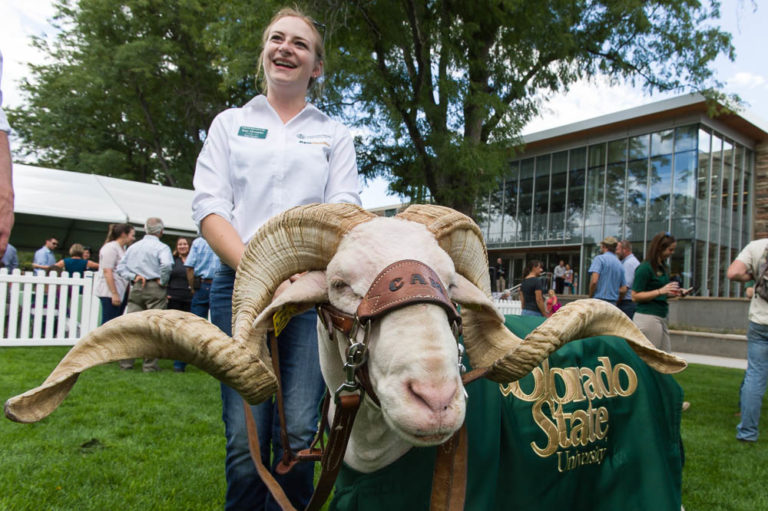 Colorado State University Celebrates the renovation of the Animal Sciences Building with a ribbon-cutting ceremony, September 17, 2014.